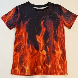 Kids Fiery Flame Graphic Tee